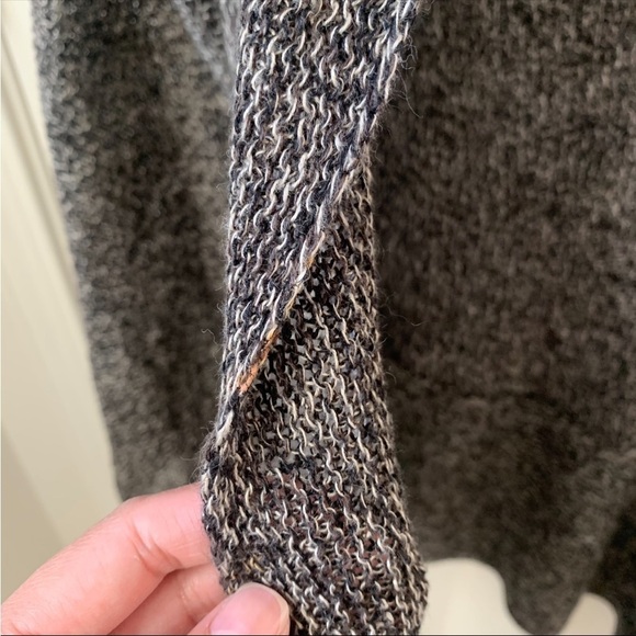 Eileen Fisher open front knit coastal cardigan gray black XS 100% linen - Picture 7 of 7